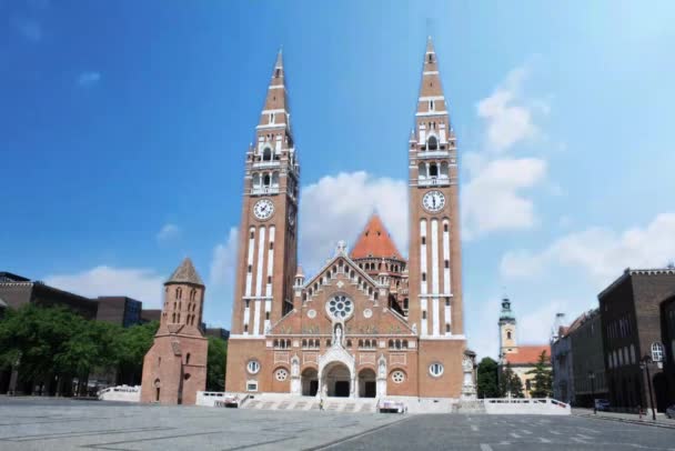 Igreja Votiva Catedral Nossa Senhora Hungria Szeged — Vídeo de Stock