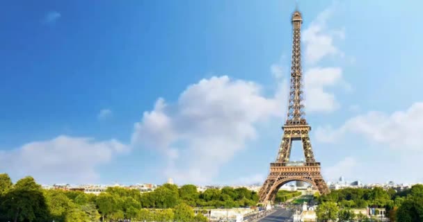 Timelapse Eiffel Tower Paris France — Stockvideo