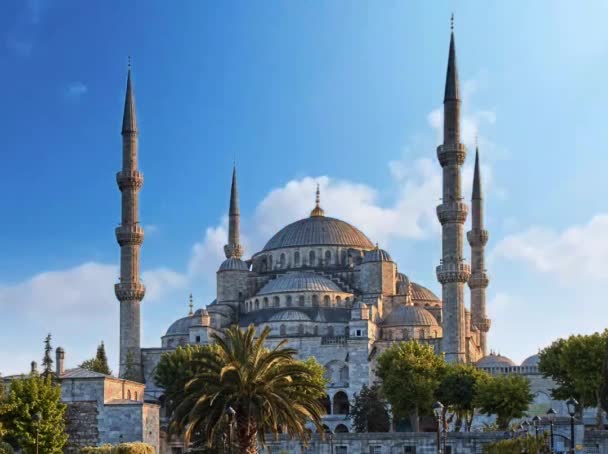 Türkiye Nin Stanbul Kentindeki Mavi Cami Veya Sultan Ahmed Camii — Stok video