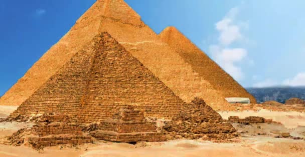 Pyramiden Von Giza Ägypten — Stockvideo