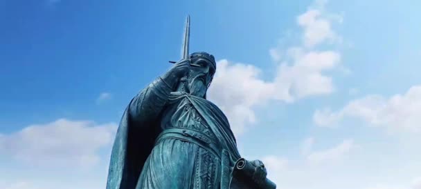 Stefan Nemanja Denkmal Ein Neues Wahrzeichen Belgrads Serbien — Stockvideo