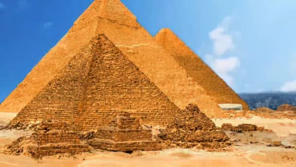 Hyperlapse Pyramides Egypt — Stock Video