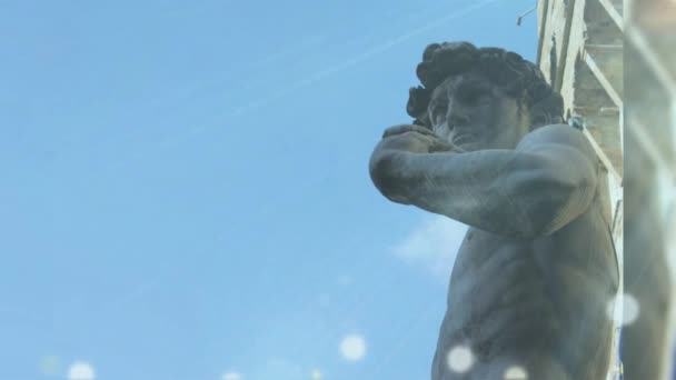 David Άγαλμα Στη Φλωρεντία Αριστούργημα — Αρχείο Βίντεο