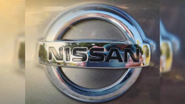 Nissan Die Japanische Marke — Stockvideo