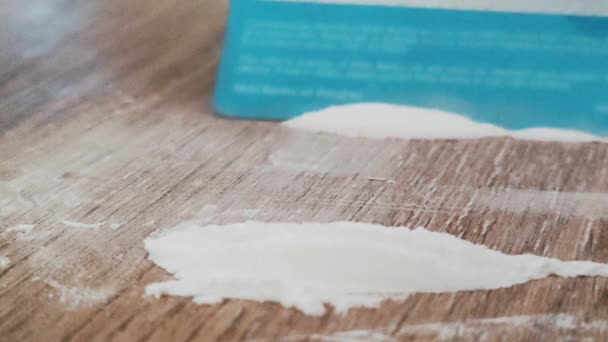 Linia Przygotowania Stosowania Kokainy — Wideo stockowe