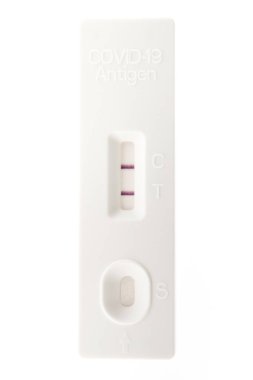 Covid-19 positive test result by using rapid test cassette.