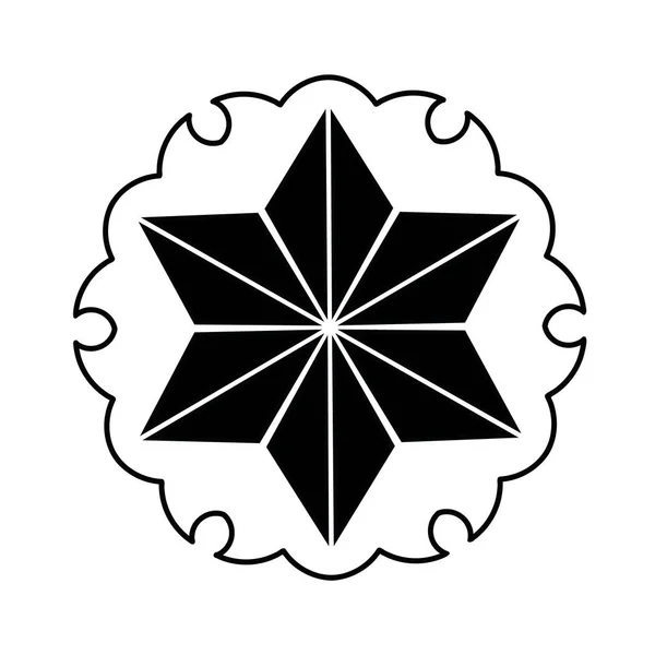 Японский Стиль Дизайн Знак Звезды Символ Асаноха Белом Фоне Вектор — стоковый вектор
