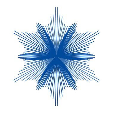 Kar tanesi, çizgiler geometrik sembol vektörü beyaz arkaplan üzerinde.