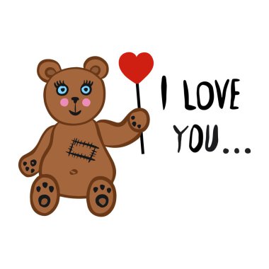 Oyuncak ayı bir kalp ve 