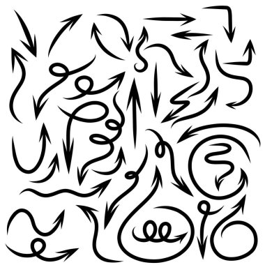 El çizilmiş oklar koleksiyonu ayarla.