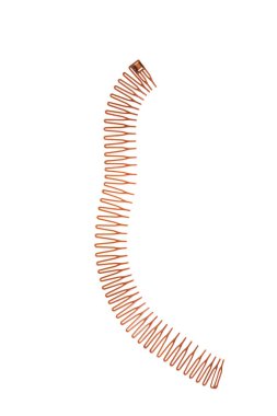 Beyaz arka planda izole edilmiş plastik saç bandı. Esnek tarak çemberi saç bandı..