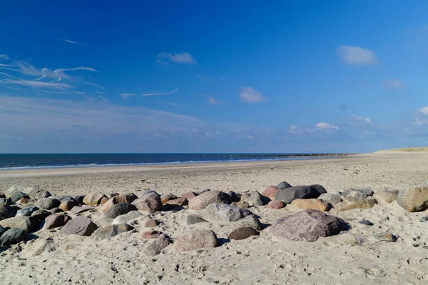 Spiaggia Infinita Mare Del Nord Hvidbjerg Stranden Blavand Danimarca — Foto Stock