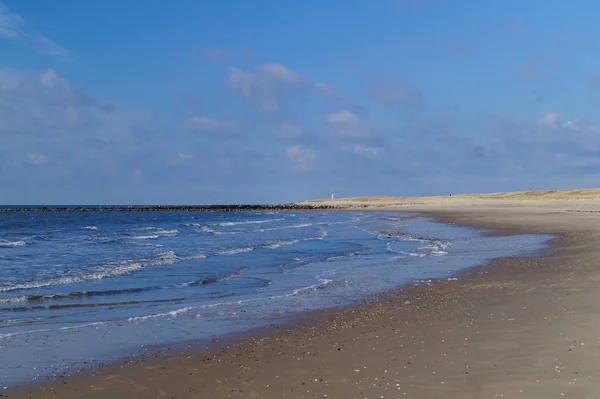 Nekonečná Pláž Severního Moře Hvidbjerg Stranden Blavand Dánsko — Stock fotografie