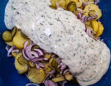 taze ve sağlıklı salata sosu ile