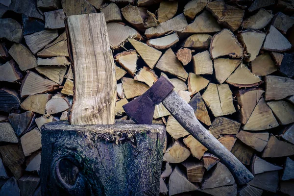 Stos Drewna Opałowego — Zdjęcie stockowe