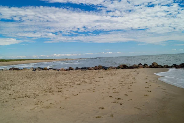 Impressões Praia Interminável Mar Norte Blavand Dinamarca — Fotografia de Stock