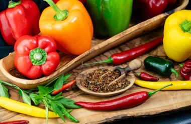 farklı biber çeşidi acı ve baharatlı.