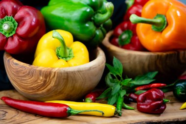 farklı biber çeşidi acı ve baharatlı.