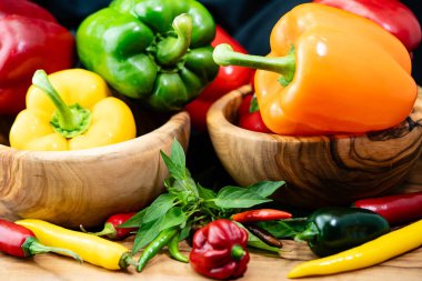 farklı biber çeşidi acı ve baharatlı.