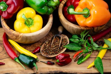 farklı biber çeşidi acı ve baharatlı.