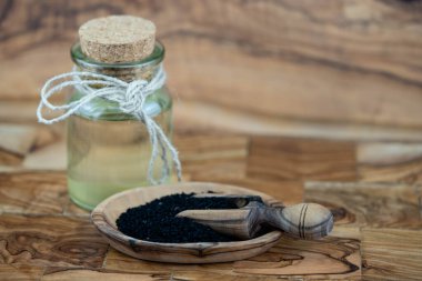 Romalı kişniş nigella sativa zeytin ağacında