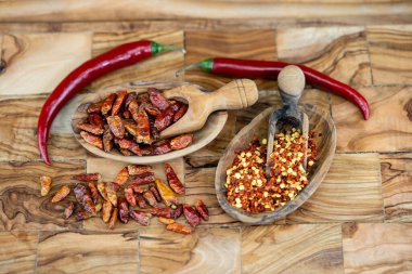 taze ve baharatlı kırmızı kırmızı acı biber