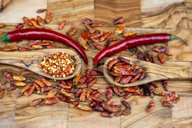 taze ve baharatlı kırmızı kırmızı acı biber