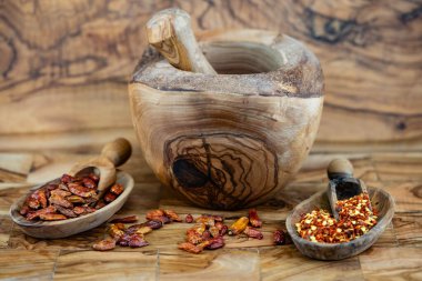 Baharatlı acılı chilli con carne için malzemeler.