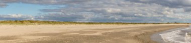 the endless beach of Hvidbjerg Strand Denmark clipart