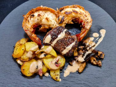 Biftek ve ıstakoz fileto.