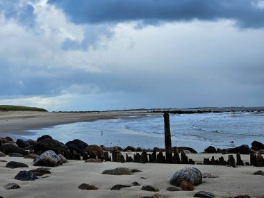 Danimarka 'da Blavand plajında.
