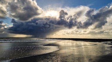 Danimarka 'da Blavand plajında.