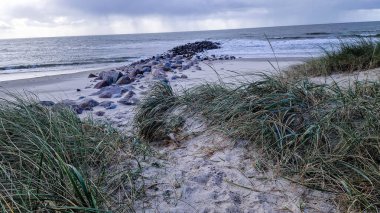 Danimarka 'da Blavand plajında.