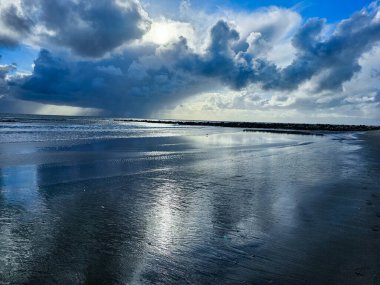 Danimarka 'da Blavand plajında.