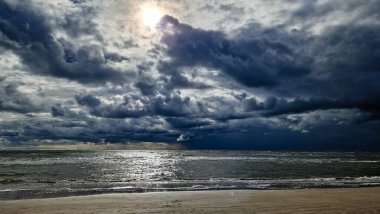 Danimarka 'da Blavand plajında.