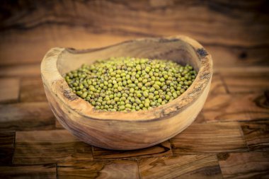 Mung fasulyesi Vigna radyatör zeytin ağacında