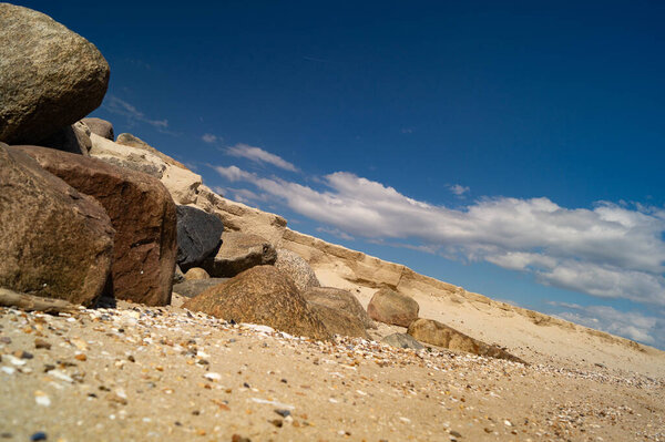 at the beach of Blavand in Denmark