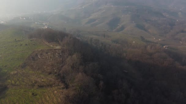 Foto Aerea Delle Colline Del Procuratore Dell Unesco Montagne Vino — Video Stock