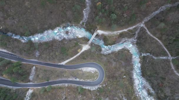 乌丁内省的阿兹诺激流 翡翠水 — 图库视频影像