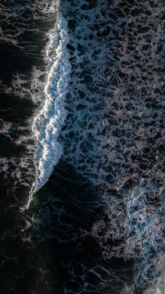 Top view of powerful waves, fantasy and sea
