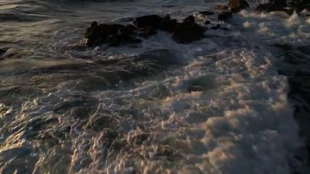 Blick Von Oben Auf Mächtige Wellen Fantasie Und Meer — Stockvideo