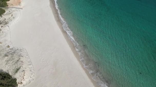 Αεροπλάνα Drone Από Λιμάνι Της Teulada Isola Rossa Και Παραλία — Αρχείο Βίντεο