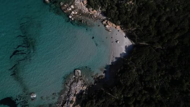 Αεροφωτογραφία Της Θάλασσας Της Σαρδηνίας Villasimius — Αρχείο Βίντεο