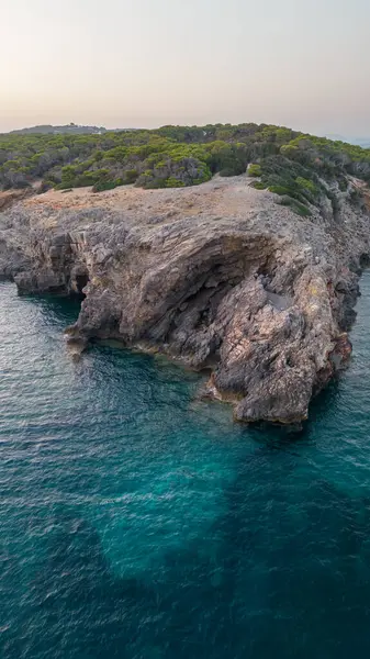 Stock image Photographs from above of the Grotta dei Baci and Porto Pino in Sardinia