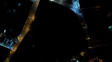 Gece Pula şehri, gece hava manzarası.