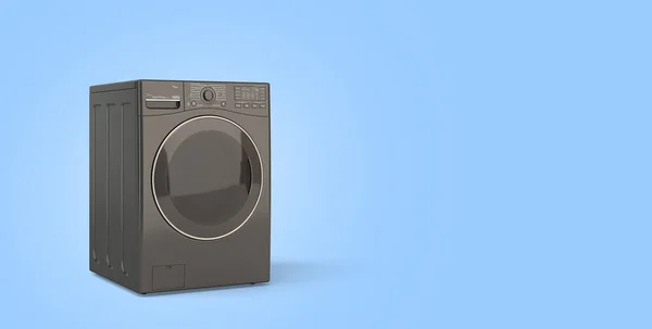 Bleck Wasmachine Witte Achtergrond Illustratie Met Alpha — Stockfoto