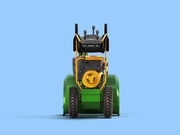 Nová Chůze Traktorem Zadní Pohled Vykreslení Modrém Pozadí — Stock fotografie