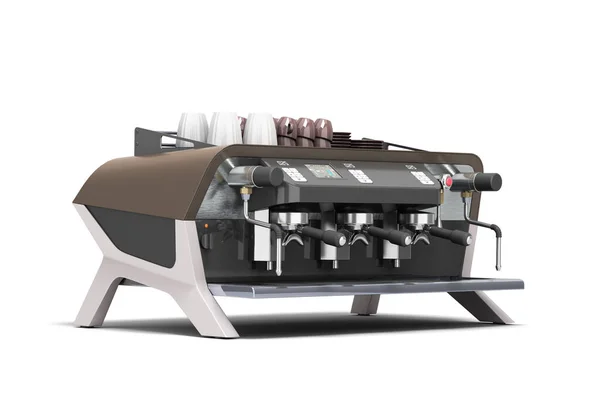 新しいプロのコーヒーマシンの視点3Dレンダリング — ストック写真