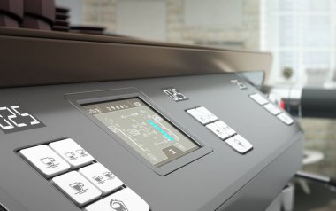 Kahve makinesi ön paneli hafif 3D görüntüleme