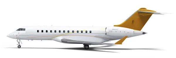 Nové Osobní Letadlo Levý Pohled Cestovní Koncept Vykreslení Bílém — Stock fotografie